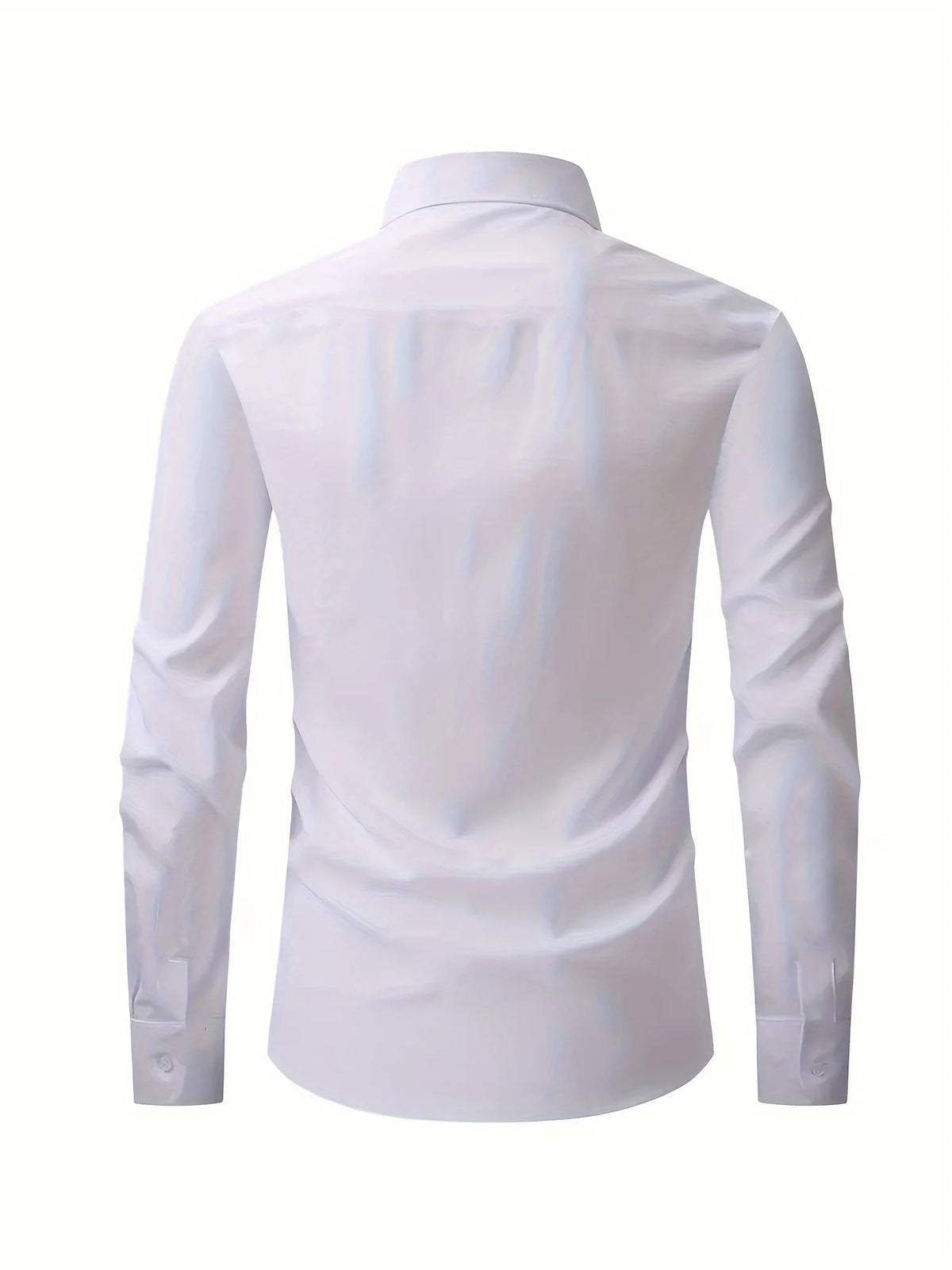 Klassisches, elegantes Herren Hemd mit langen Ärmeln - Halbtransparent, Hellblau, Perfekt für Business und formelle Anlässe, Frü
