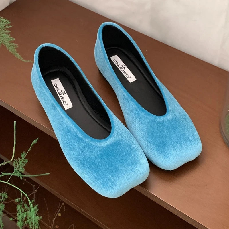 Women Shoes Pumps Mary Jane Shallow Comfort Soft Sole Square Toe  Ladies Dress Shoes Woman Fashion Brand Flats Shoes for Women