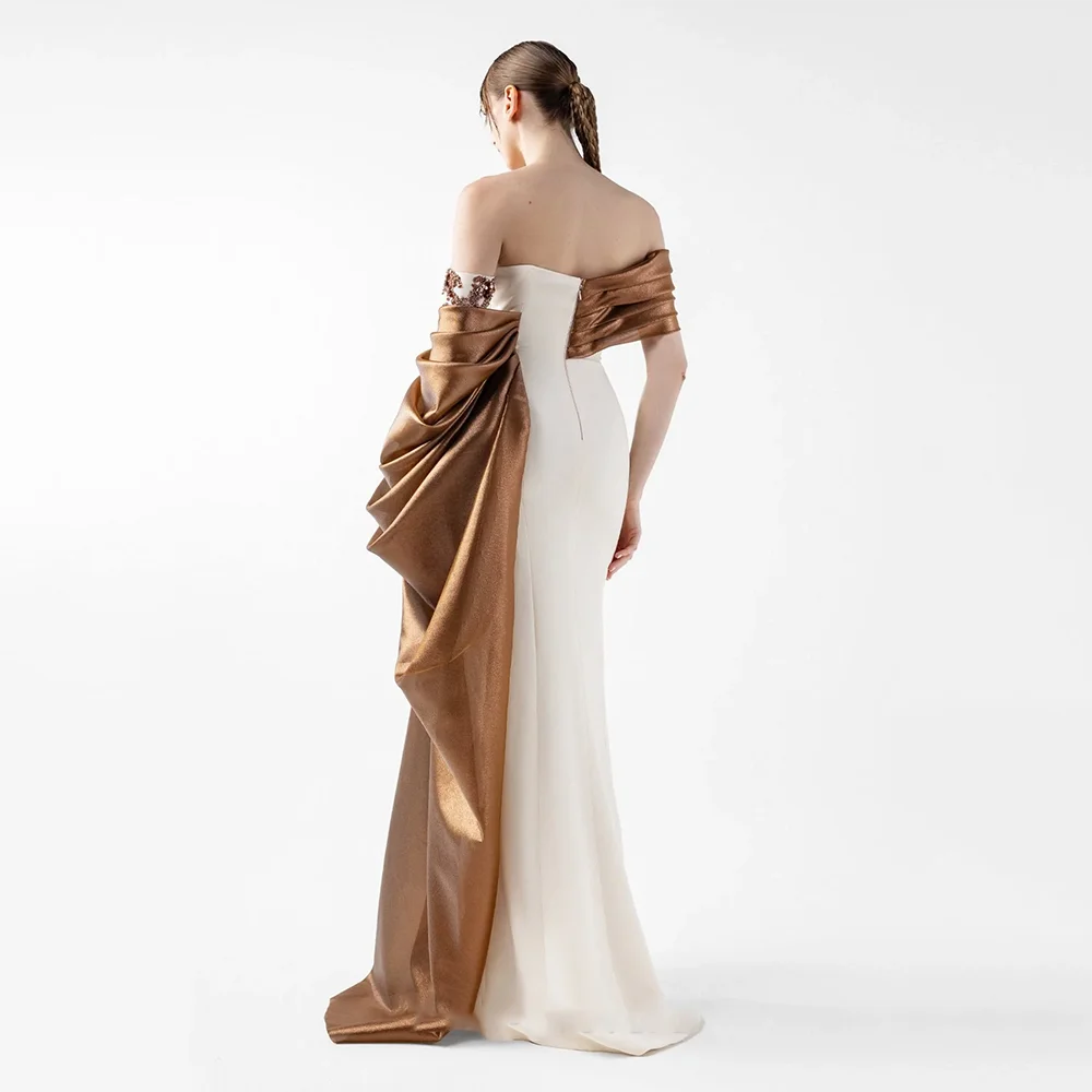 Customized Off The Shoulder Evening Dresses Elegant Formal Occasion Prom Gowns Flowers 2026 Floor Length Prom Dresses