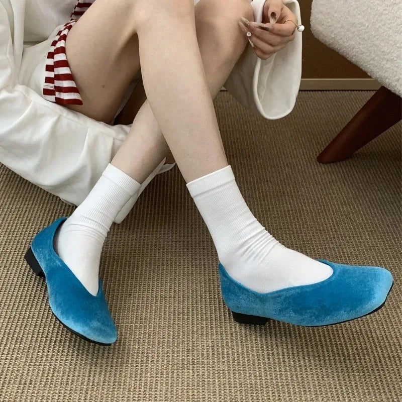 Women Shoes Pumps Mary Jane Shallow Comfort Soft Sole Square Toe  Ladies Dress Shoes Woman Fashion Brand Flats Shoes for Women