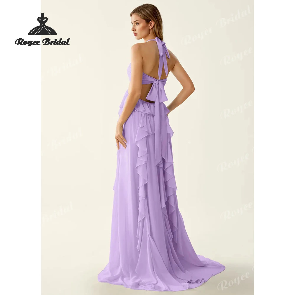 3D Flowers Ruffled A Line Prom Dresses 2027 Cut Out Evening Gowns Vestidos De Fiesta Elegantes Customized платье на выпуск