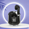 New Bluetooth 5.3 Wireless Headset Transparent Headphones LED Power Digital Display Stereo Sound Earphones for Sports Working