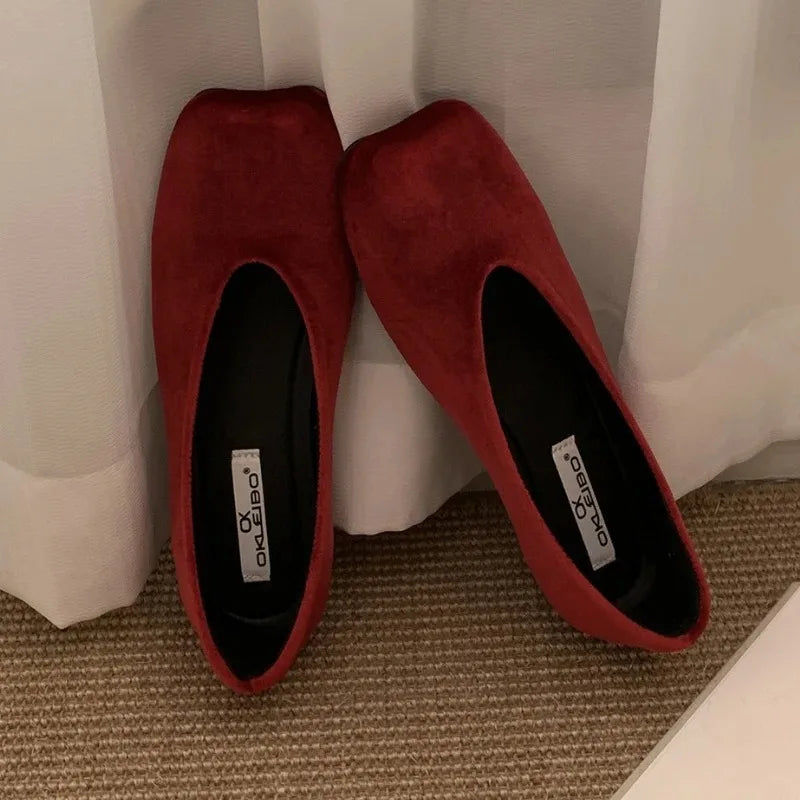 Women Shoes Pumps Mary Jane Shallow Comfort Soft Sole Square Toe  Ladies Dress Shoes Woman Fashion Brand Flats Shoes for Women