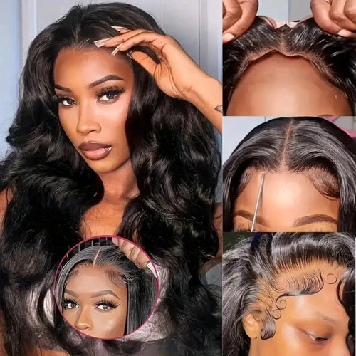 13x6 Body Wave Lace Frontal Wig Human Hair Pre Plucked Glueless 13X4 Brazilian Body Wave HD Transparent Lace Wigs For Women