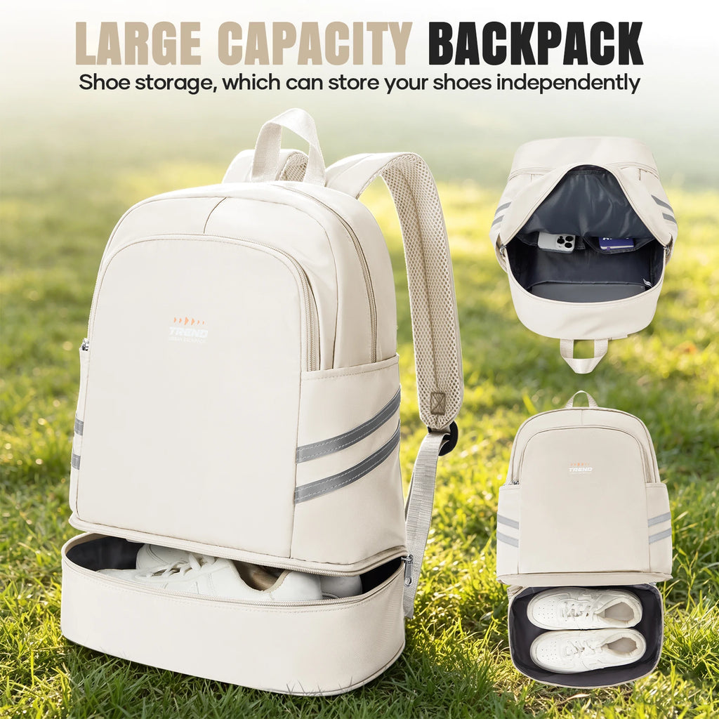 Women Beach Bag, Sports and Fitness Bag, Backpack Gym Bag with Shoes Compartment Swim Dry wet Water-Resistant Bag for Women Men