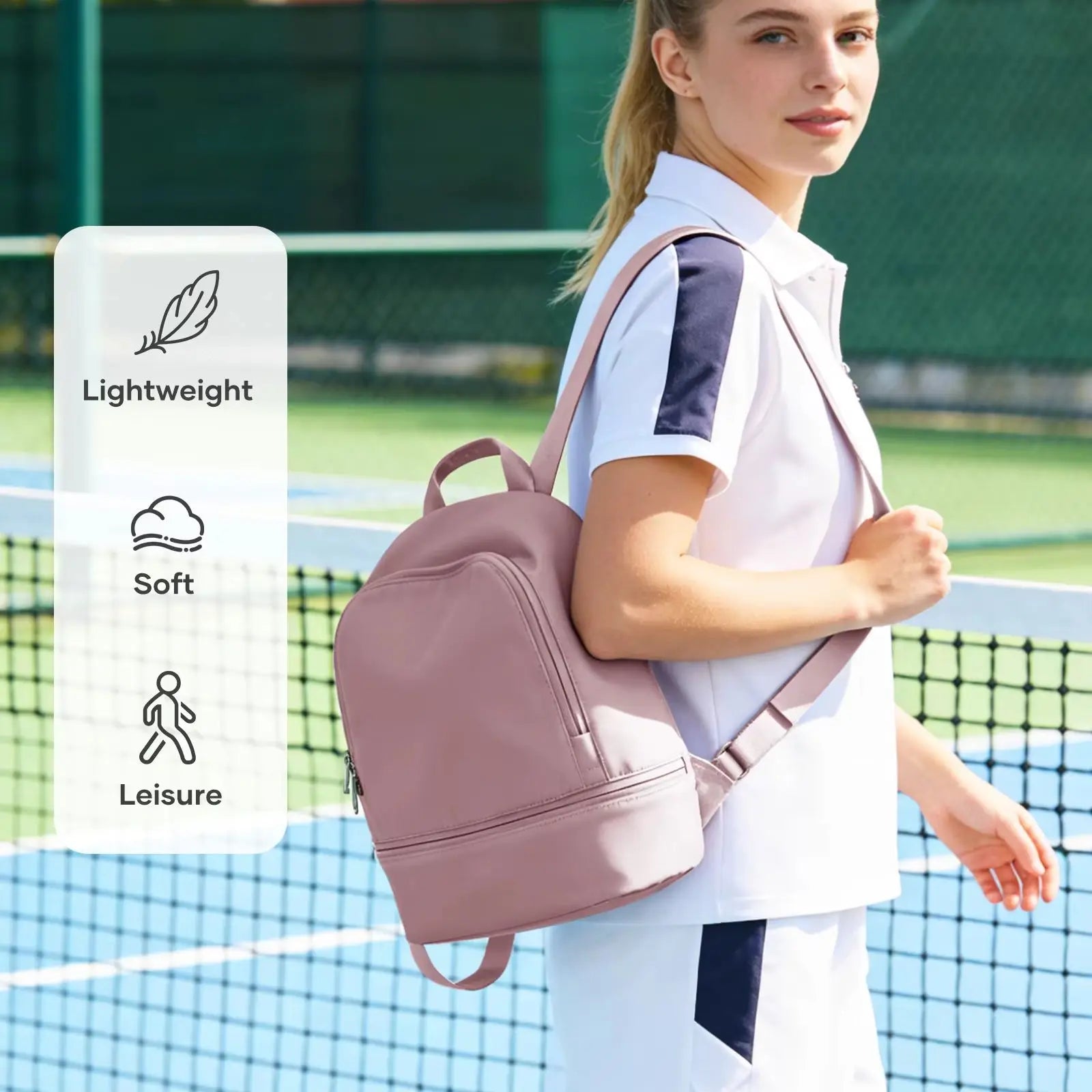 Bag For Women, Small Sports Backpack with Shoe Compartment Travel Backpack Waterproof Gym Backpack for Women, Travel Purse