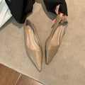Women Summer Pointed Toe Basic Shoes Sandals Fashion Shoes Ladies Elegant Low Heel Work Shoes Stripper Party Sandalias