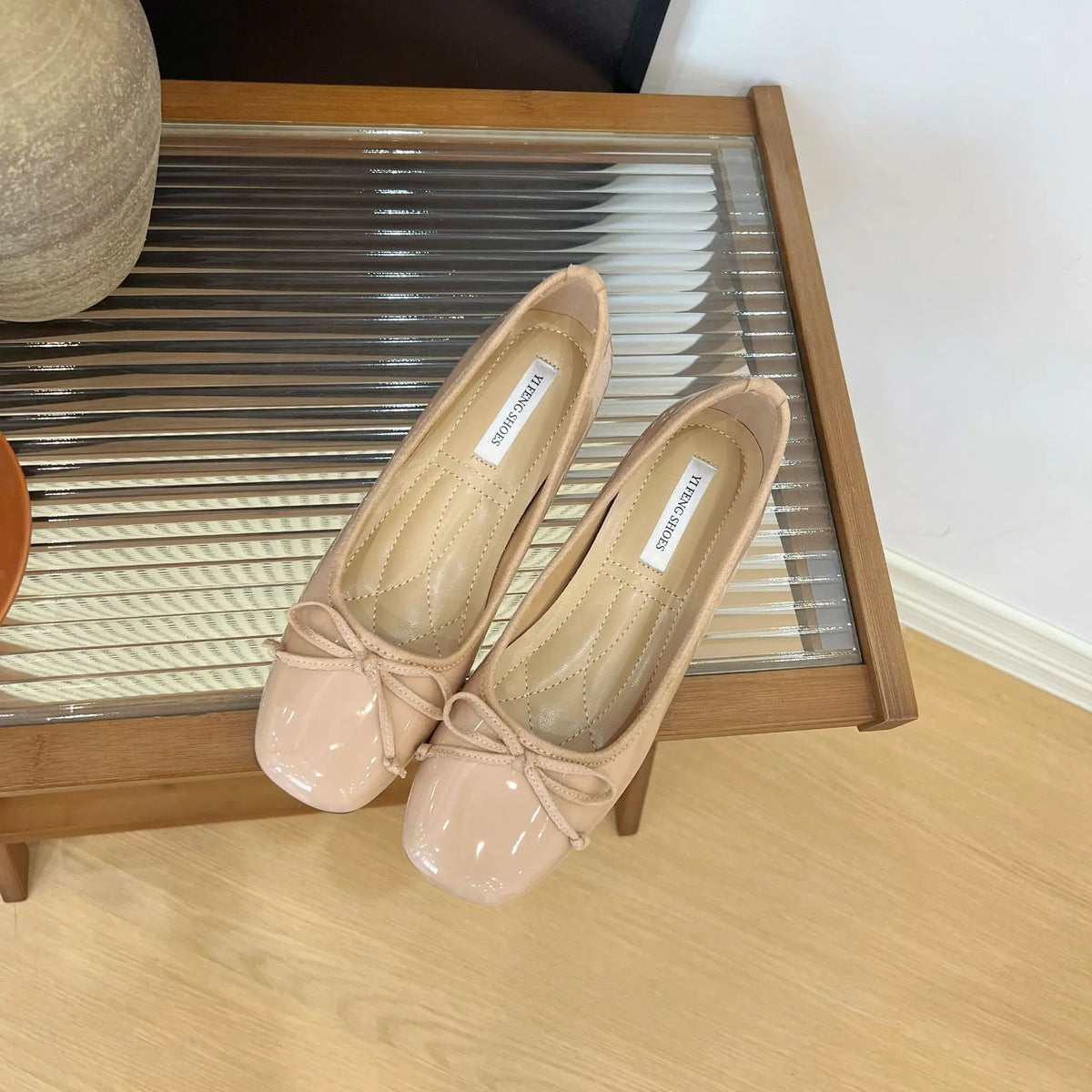 Shallow Female Soft Round Ladies Flats with Shoes Slides Footwear Fashion Butterfly-Knot Women Ballet Flats Dance Women Shoes
