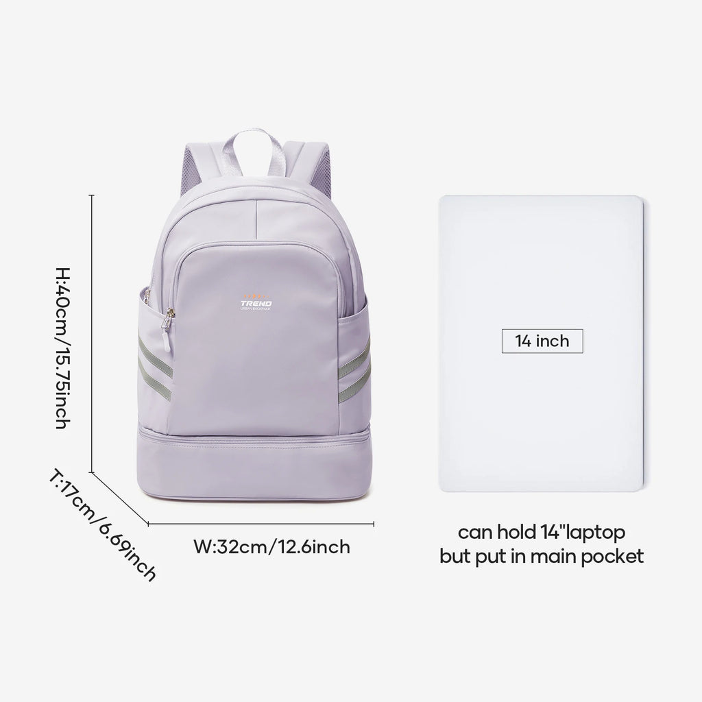 Women Beach Bag, Sports and Fitness Bag, Backpack Gym Bag with Shoes Compartment Swim Dry wet Water-Resistant Bag for Women Men
