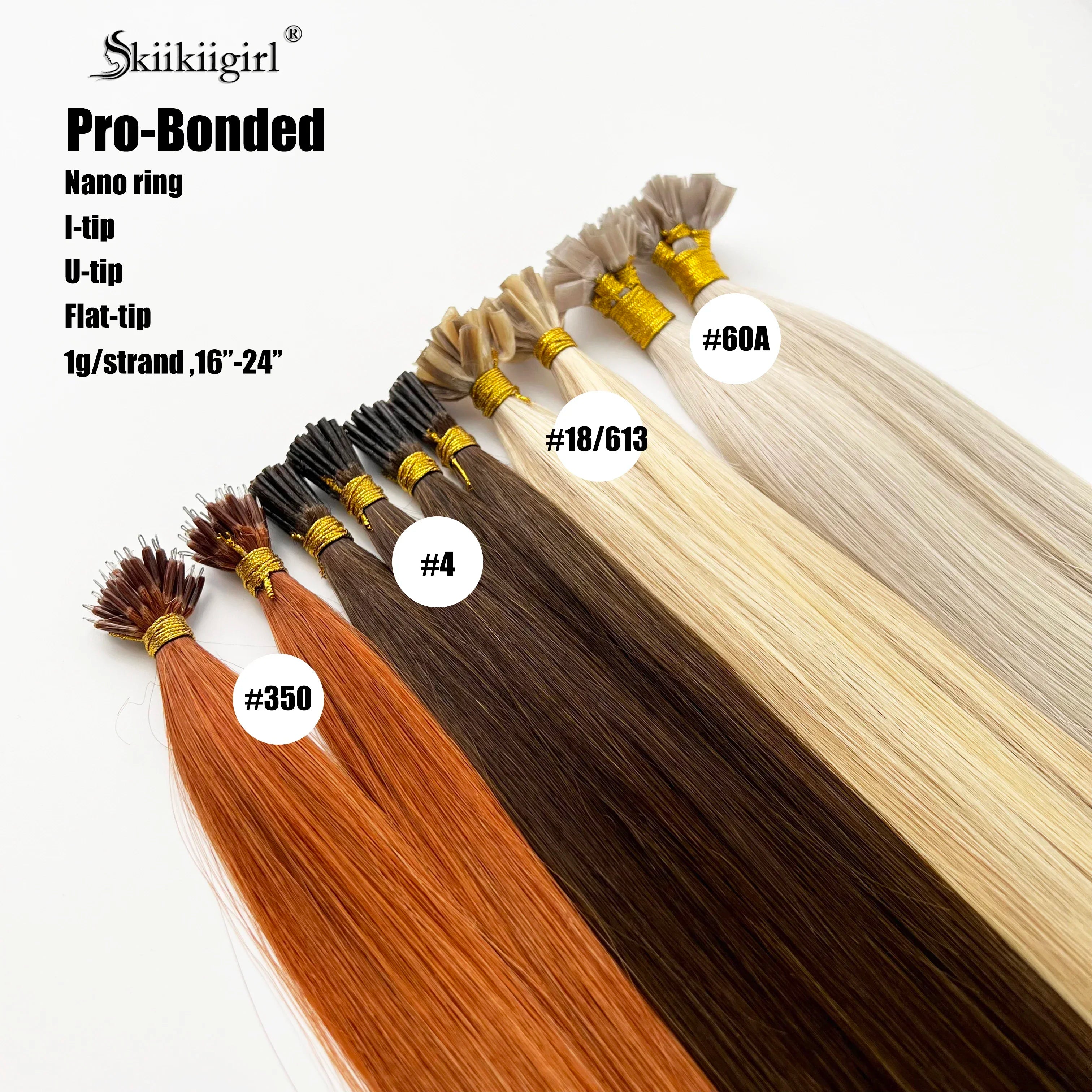 kiikiigirl #4 i tip straight human hair extensions 50pcs/pack Keratin Natural Fusion Human Hair Extension 14-22in 50g