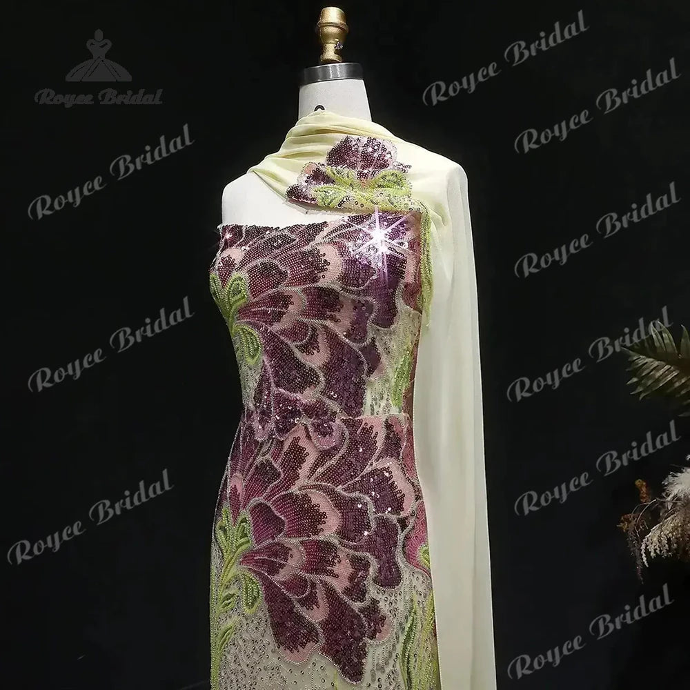 Luxury Beaded Mermaid Prom Dresses 2027 Neck Scarf Formal Evening Gowns Customized Vestidos De Fiesta Elegantes