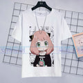 SPY×FAMILY Anime Anya Forger Peripheral Short Sleeve T-Shirt Funny Women's Men Versatile Women Clothing Christmas Gift