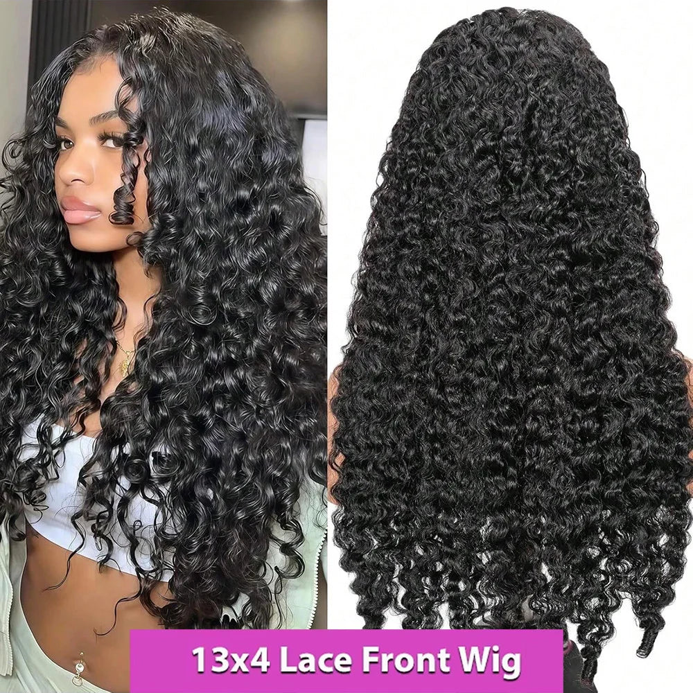 200% Density Burmese Curly 13x6 13x4 HD Lace Frontal Wig Invisible Strap Human Hair Wigs 40 inch Burmese Curly Hair Wig