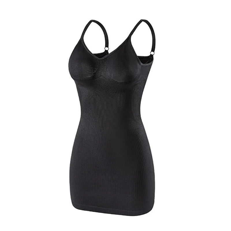 Women Shapewear V-Neck Full Slips for Under Dresses Body Shaper Tummy Control Strap Slip Elegant Slimming Cam Shaper Dress