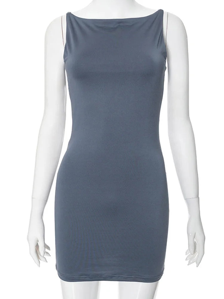 Women's Sleeveless Mini Wrap Dress Y2K Basic Casual Fashion Summer Sexy Elegant Club Party Evening Outfit 2025