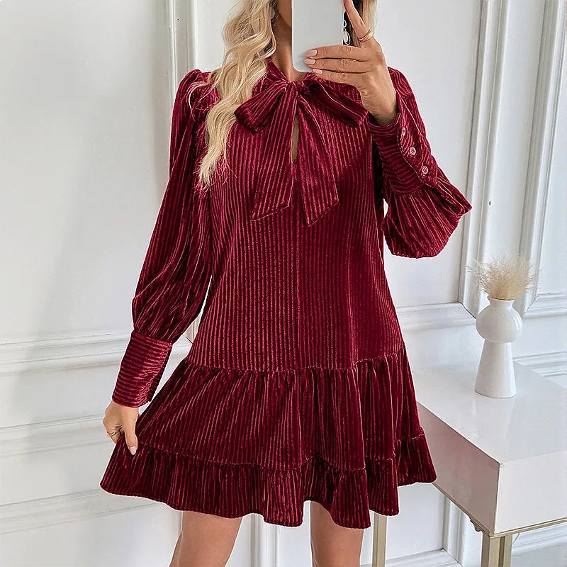 Velvet Evening Dress Women Elegant Party Short Dress, Velvet Dresses for Banquet Cocktail, Spring Summer Formal Gowns