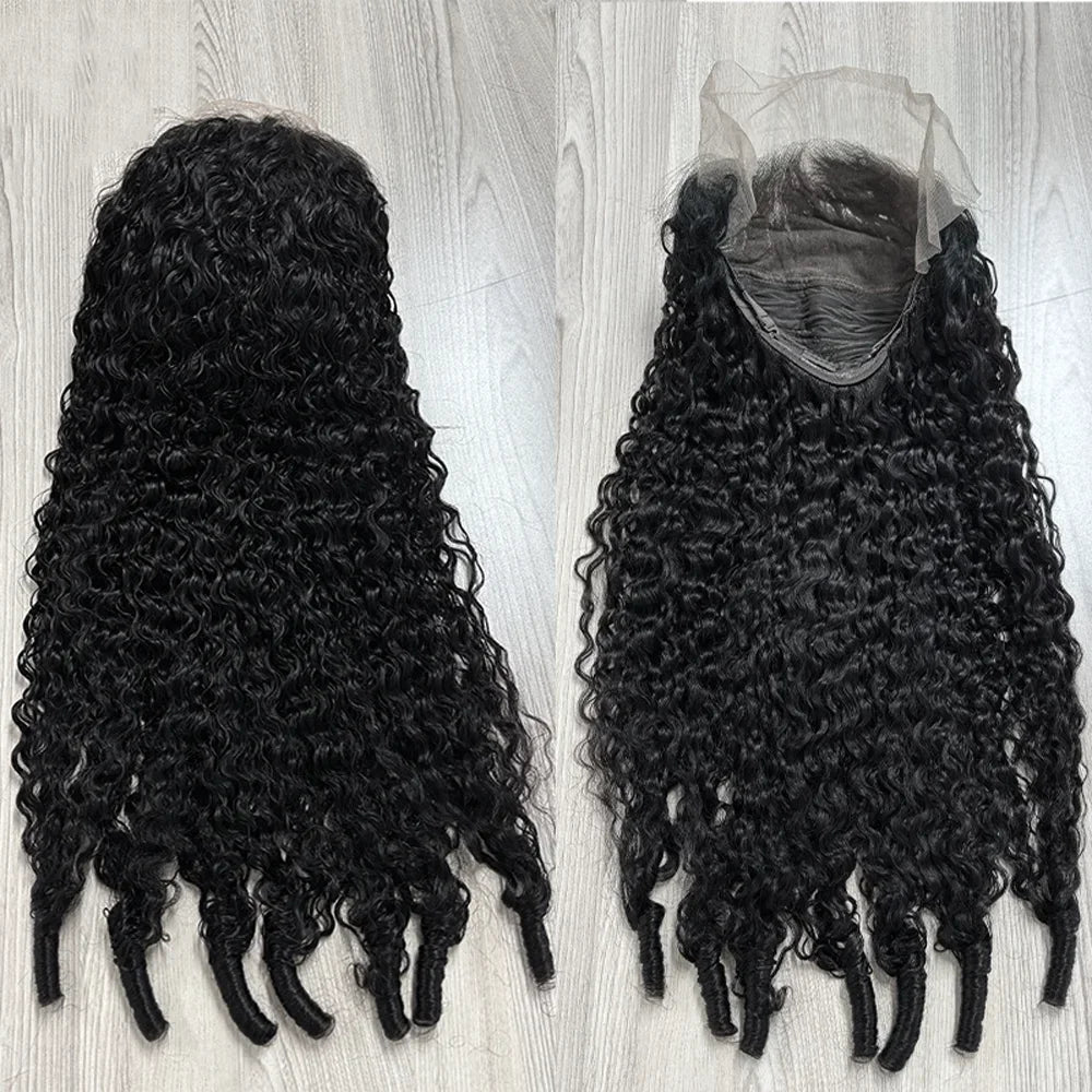 Natural Colored Burmese Curly Wave Glueless Human Hair Wigs For Women 44 46 Inch 7x6 HD 200 Density Full Lace Closure Wigs
