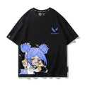 VALORANT Anime Jett Omen Clove Peripheral Short Sleeve T-Shirt Funny Women's Men Versatile Women Clothing Christmas Gift