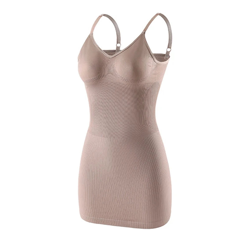 Women Shapewear V-Neck Full Slips for Under Dresses Body Shaper Tummy Control Strap Slip Elegant Slimming Cam Shaper Dress