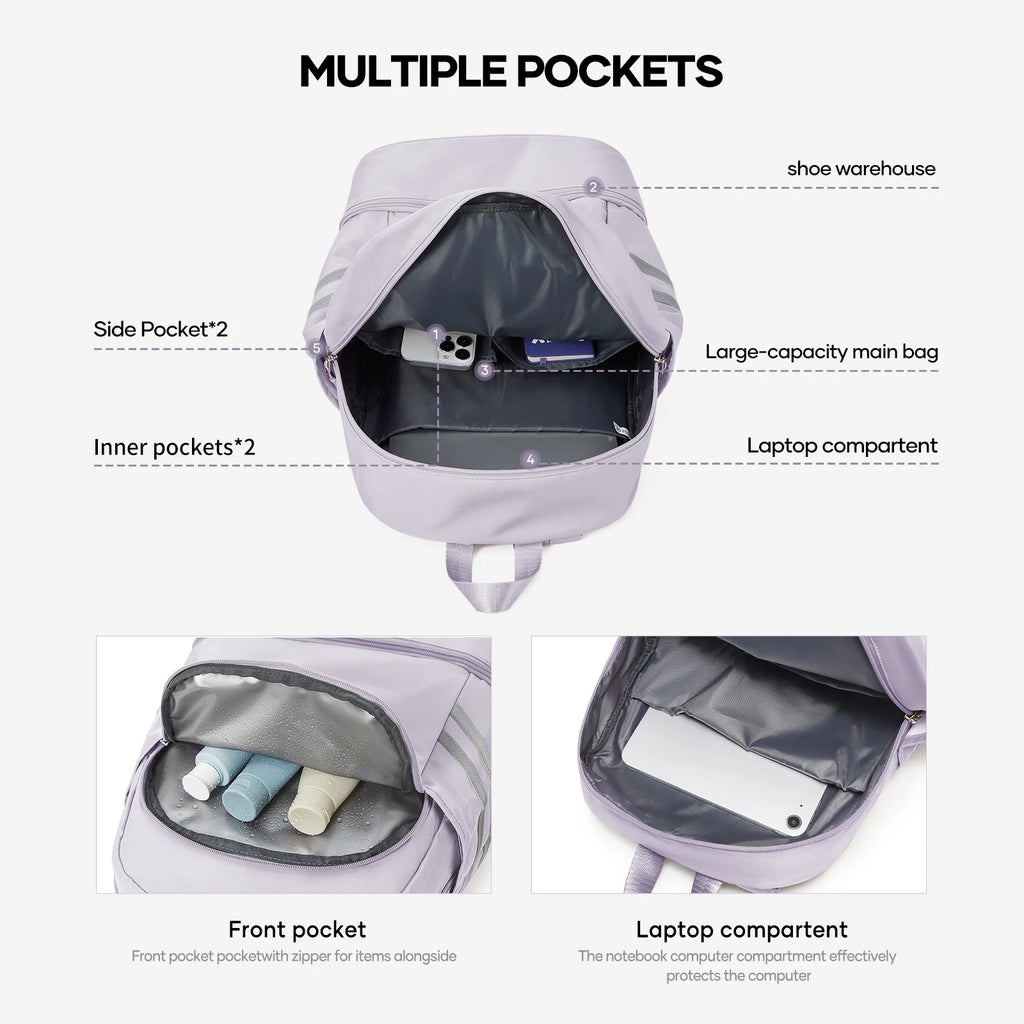 Women Beach Bag, Sports and Fitness Bag, Backpack Gym Bag with Shoes Compartment Swim Dry wet Water-Resistant Bag for Women Men