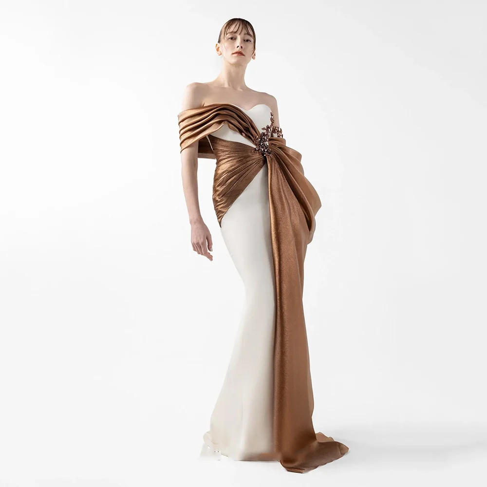 Customized Off The Shoulder Evening Dresses Elegant Formal Occasion Prom Gowns Flowers 2026 Floor Length Prom Dresses