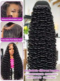 13x4 HD Loose Deep Wave Lace Front Wigs Human Hair Natural Black Pre Plucked With Baby Hair Wigs Brazilian Human Hair Bleached Knots With Baby Hair Nature Black Glueless Frontal Wigs Curly Frontal Wigs Human Hair With Baby Hair