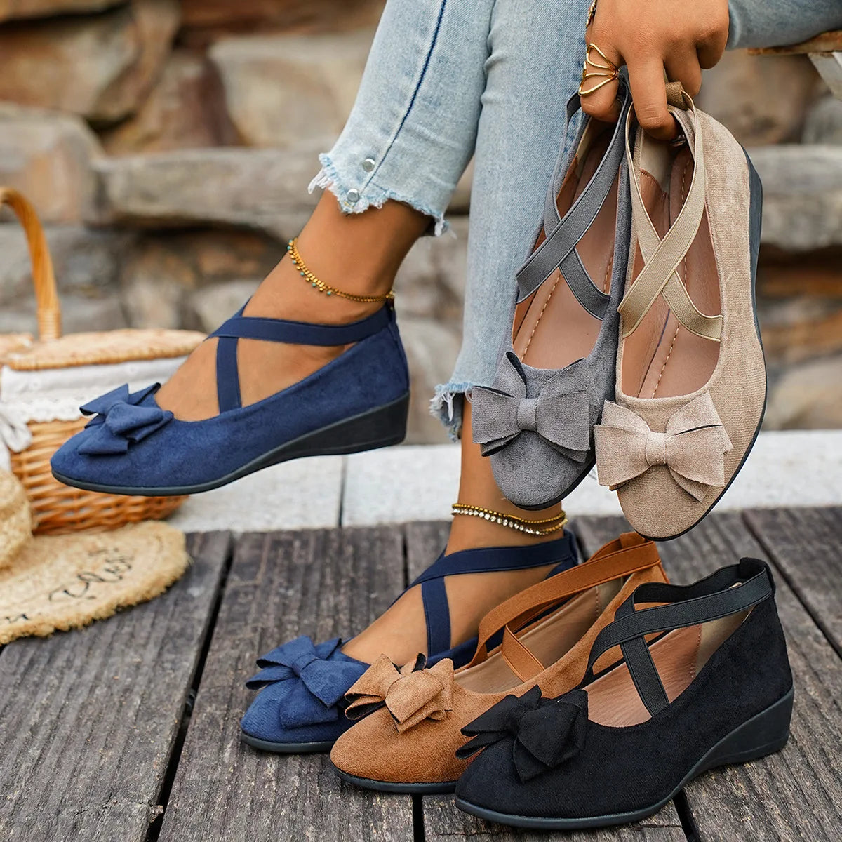 Plus Size Shoes for Women 36-43 Spring Autumn 2025 Fashion Women Platform Wedges Shoes Comfortable Zapatos De Mujer