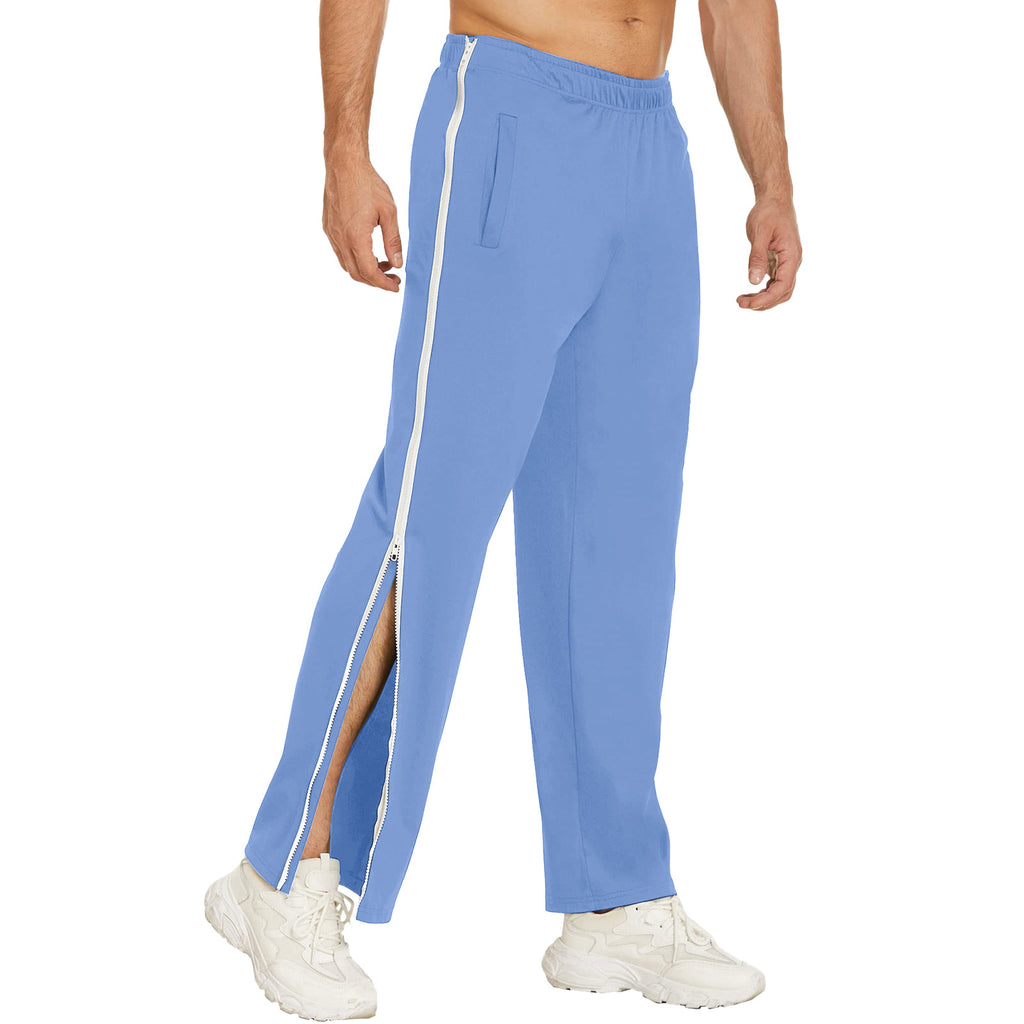 European and American Cross-Border Men's Trendy Sports Zipper Pants, Loose Sweatpants, Training Second-Take-Off Basketball Pants