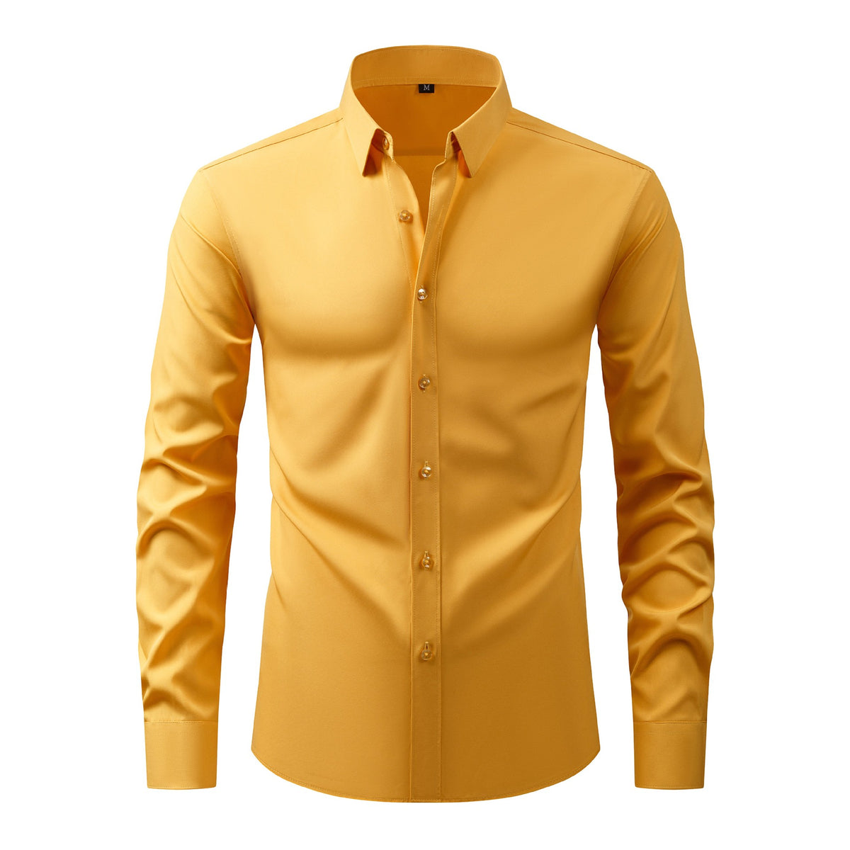 Cross-Border Lightweight Stretchy Plus-Size Men's Shirts, Wrinkle-Resistant Long-Sleeve Shirts, Amazon Cardigan Long-Sleeve Shirts for Men