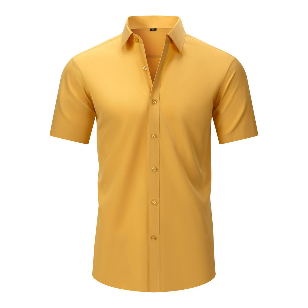 Cross-Border Lightweight Stretchy Plus-Size Men's Shirts, Wrinkle-Resistant Long-Sleeve Shirts, Amazon Cardigan Long-Sleeve Shirts for Men