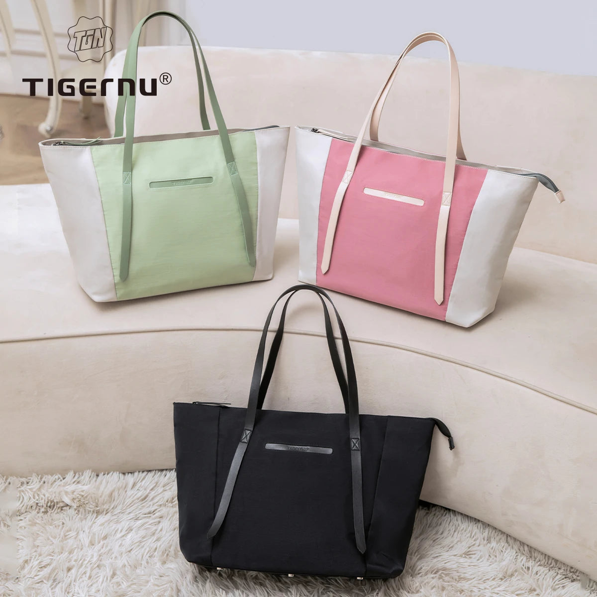 Tigernu Women Tote Bag Female Handbag Girls Shoulder Bags Commuting Sling Bag Women's Bags 14 15.6inch Laptop Bags For Girls