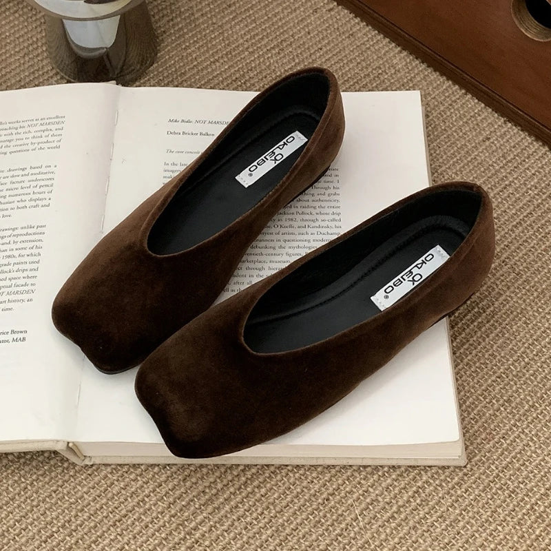 Women Shoes Pumps Mary Jane Shallow Comfort Soft Sole Square Toe  Ladies Dress Shoes Woman Fashion Brand Flats Shoes for Women