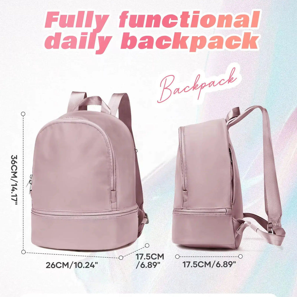 Bag For Women, Small Sports Backpack with Shoe Compartment Travel Backpack Waterproof Gym Backpack for Women, Travel Purse