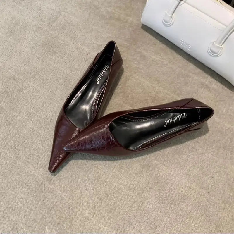 Women Summer Pointed Toe Basic Shoes Sandals Fashion Shoes Ladies Elegant Low Heel Work Shoes Stripper Party Sandalias