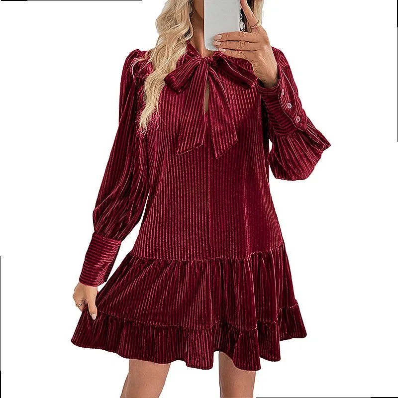 Velvet Evening Dress Women Elegant Party Short Dress, Velvet Dresses for Banquet Cocktail, Spring Summer Formal Gowns