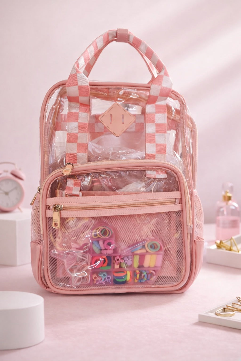 Kids Hair Accessories Storage Backpack – Multi-Compartment