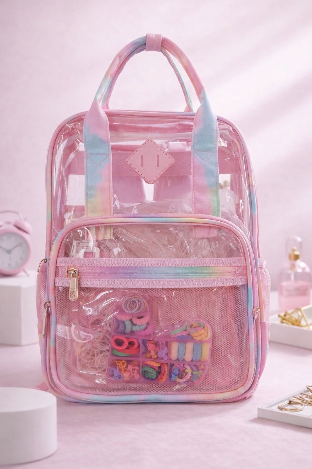 Kids Hair Accessories Storage Backpack – Multi-Compartment