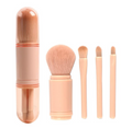 Retractable Makeup Brush Portable 4 In 1 Travel Brush Set