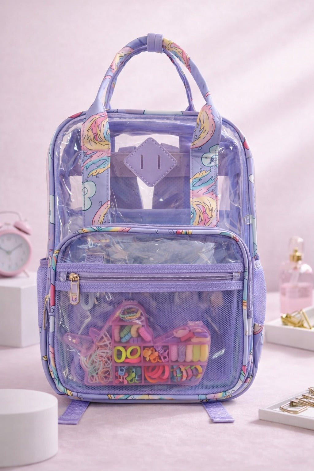 Kids Hair Accessories Storage Backpack – Multi-Compartment