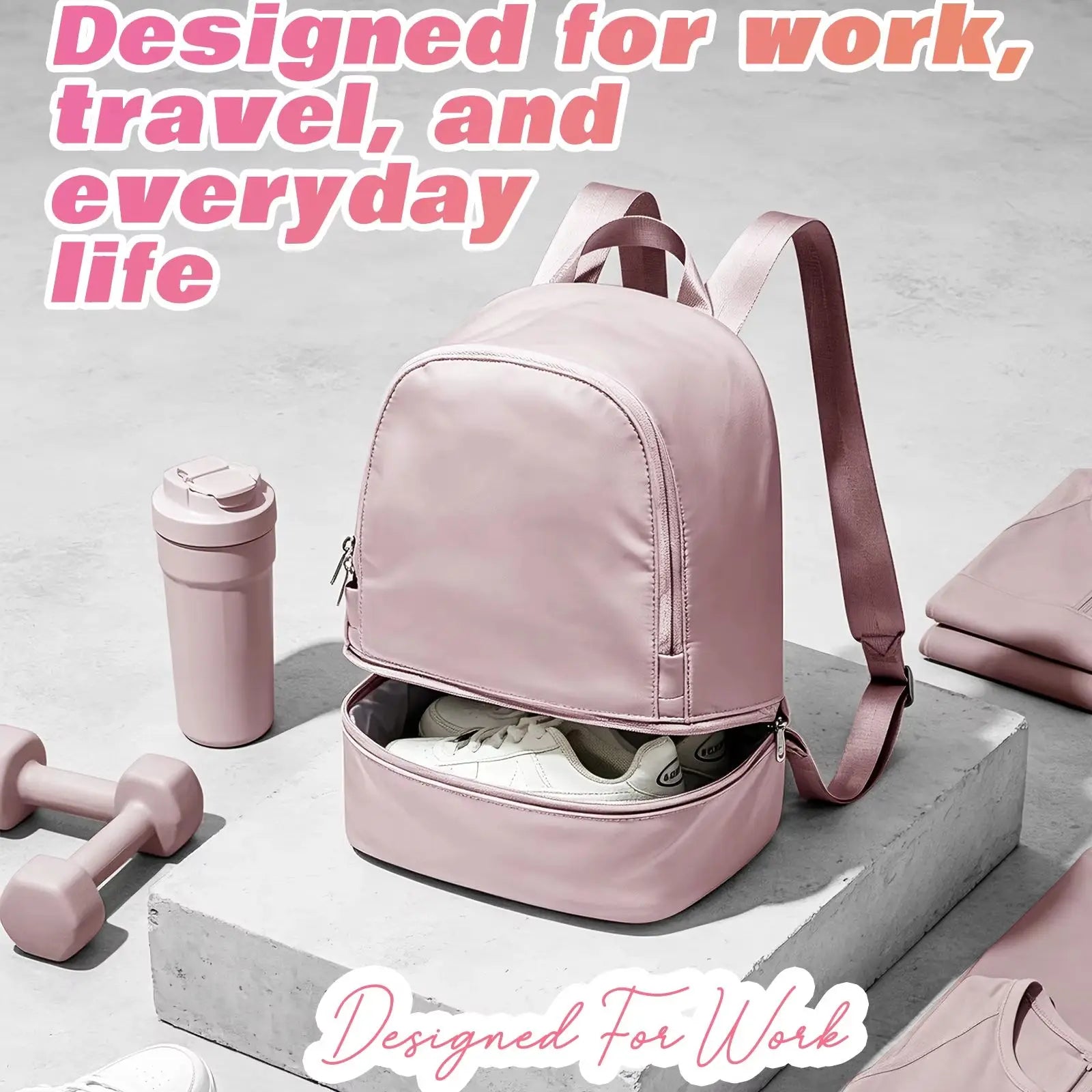 Bag For Women, Small Sports Backpack with Shoe Compartment Travel Backpack Waterproof Gym Backpack for Women, Travel Purse
