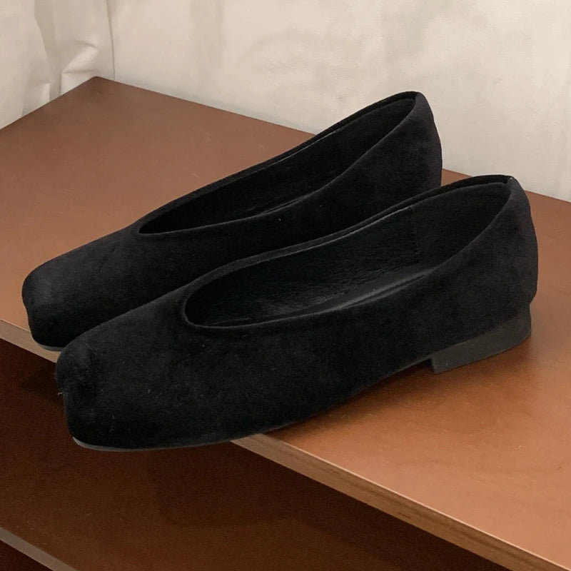 Women Shoes Pumps Mary Jane Shallow Comfort Soft Sole Square Toe  Ladies Dress Shoes Woman Fashion Brand Flats Shoes for Women