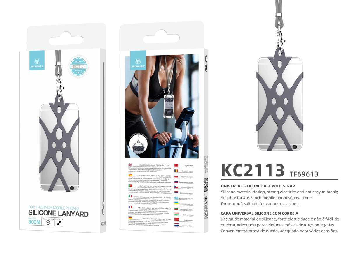 Correio universal de silicone para telemóvel Techancy 80 cm, KC2113,