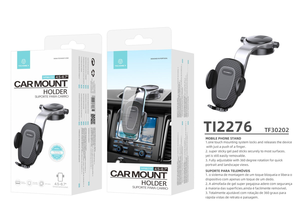 Suporte adesivo para telemóvel para carro Techancy, TI2276,