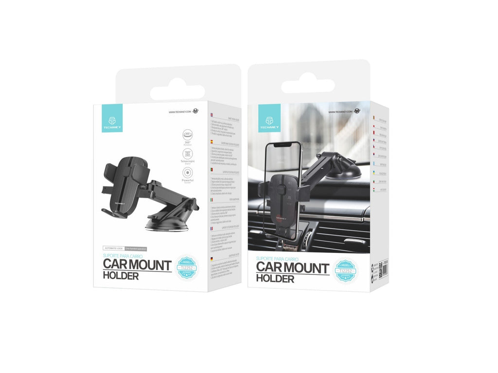 Techancy Suporte Para Telemóvel Para Automóvel Ti2252, Ventosa De