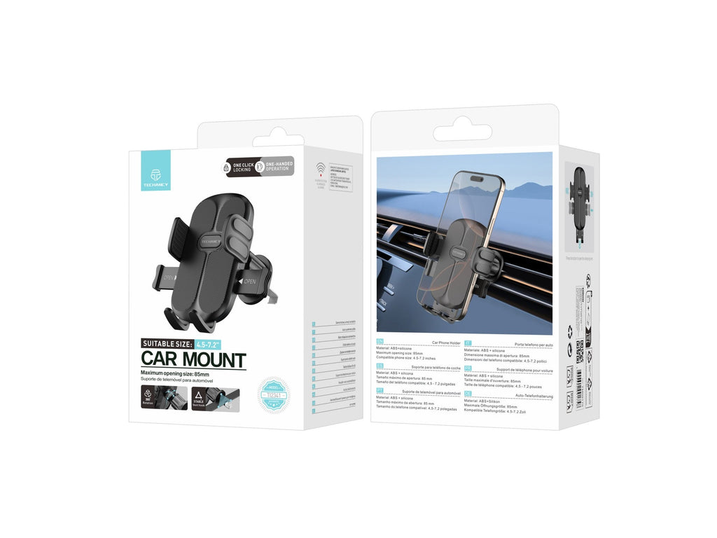 Techancy suporte de telemovel para carro TI2341 Operacao com uma mao